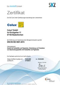 Colux_Zertifikat2020
